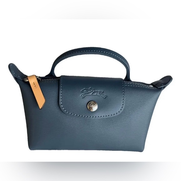 Longchamp Handbags - Longchamp Blue Leather Mini Bag